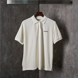 Miu Miu Men's Cream Polo Shirt